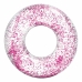 Aufblasbarer Donut-Schwimmhilfe Intex Durchsichtig Glitzernd Ø 119 cm (6 Stück)