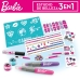 Schoonheidsset Barbie Sparkling 2 x 13 x 2 cm 3 in 1