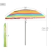 Parasol przeciwsłoneczny Aktive 200 x 195 x 200 cm (6 Ühikut)