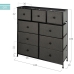 Kommode Max Home Schwarz Grau Marmor 100 x 100 x 30 cm