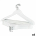 Set of Clothes Hangers Max Home White Wood Steel 44,5 x 23 x 1 cm 10 Pieces (6 Units)