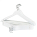 Set of Clothes Hangers Max Home White Wood Steel 44,5 x 23 x 1 cm 10 Pieces (6 Units)