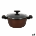 Kookpot met Glazen Deksel Quttin Sahara Gehard aluminium Bruin 42 x 29 x 4,5 cm (4 Stuks)