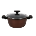 Kookpot met Glazen Deksel Quttin Sahara Gehard aluminium Bruin 42 x 29 x 4,5 cm (4 Stuks)