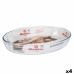 Travessa para o Forno Quttin   Transparente Vidro Oval 4,5 L 39,6 x 27,35 x 6,6 (4 Unidades)