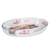 Travessa para o Forno Quttin   Transparente Vidro Oval 4,5 L 39,6 x 27,35 x 6,6 (4 Unidades)