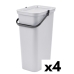 Recycling prullenbak Tontarelli Moda Wit 38 L (4 Stuks)