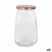 Frasco de Vidro Transparente Inde Tasty 1,05 L Com tampa (12 Unidades)