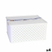 Storage Box with Lid Tontarelli Arianna 33 x 29 x 16 cm (4 Units) White 13 L