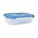 Set Lunchboxen Tontarelli Nuvola 1,15 L Blauw Rechthoekig 3 Onderdelen (12 Stuks)