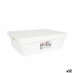 Boîte de rangement avec couvercle Tontarelli Maya Blanc 9,2 l 36 x 28 x 11 cm (12 Unités)