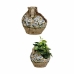 Decorative Garden Figure Ibergarden ZD19022 Polyresin Vase 28,5 x 28 x 28,5 cm (2 Units)