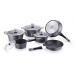 Batería de Cocina Royalty Line ES2014M Gris Plateado 14 Piezas