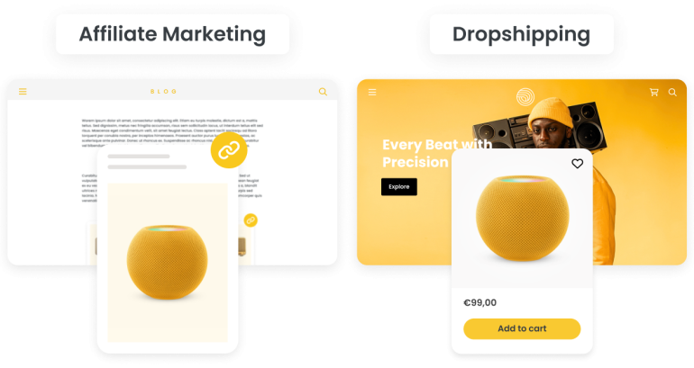  Hauptunterschiede zwischen Affiliate und Dropshipping